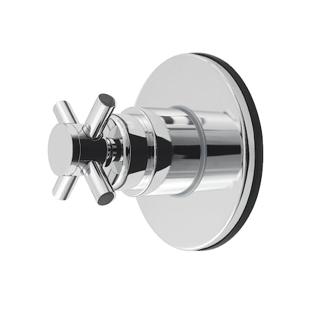 Kingston Brass Single-Handle Six-Way Diverter Valve with Round Trim Kit, Polished Chrome KS4031DX