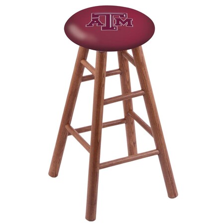Holland Bar Stool Co Oak Bar Stool, Medium Finish, Texas A&M Seat RC30OSMed