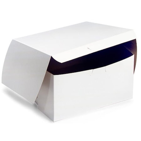 Nashville Wraps 12x12x5 White Bakery Cake Boxes, 1-piece Lock Corner, 100PK BBWH12125