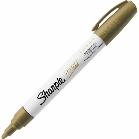 Sanford Sharpie, PERMANENT PAINT MARKER, MEDIUM BULLET TIP, GOLD 35559