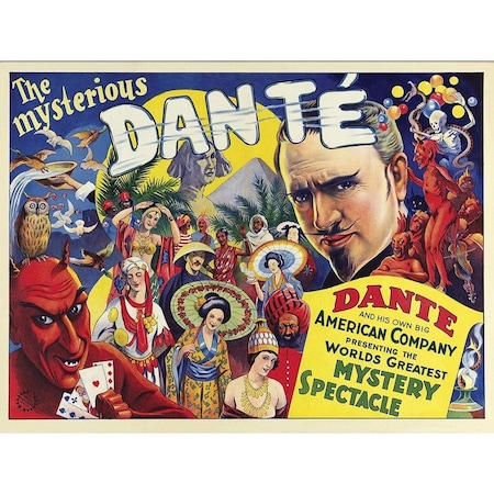 Homeroots The Mysterious Dante Vintage Magic Unframed Print Wall Art 393319