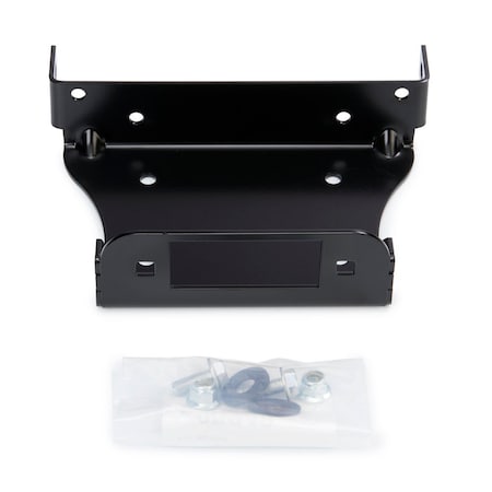 Warn Winch Mount For Up To 3500 Pound Winches; Fixed Mount; Powder Coated; Black 95350