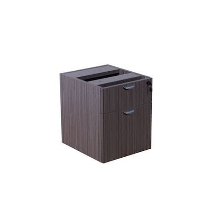 Boss 2 Drawer Desk Pedestal, Driftwood, Legal, Letter N108-DW