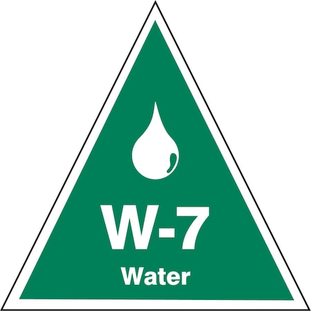 Accuform Energy Source ID Tag, W-7 Water, 2.5" X 2.5", Adhesive Dura-Poly, 5/PK TDK907XVM