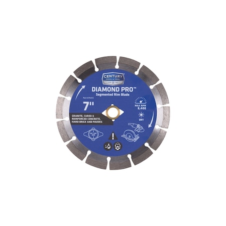 Century Drill & Tool Diamond Pro Saw Segmented Rim Blade 75472
