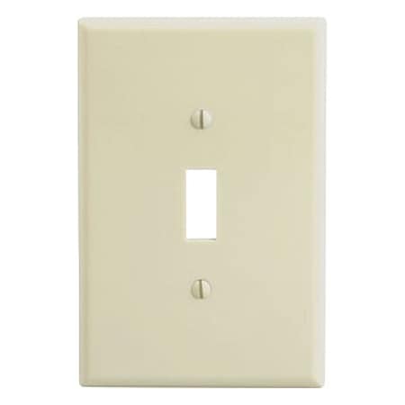 Leviton Wall Plate, Toggle, Ivory, Plastic 86101