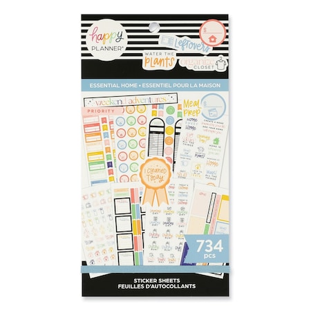 The Happy Planner Essentials Home Classic Stickers, Productivity Theme, 734PK SVP130-149