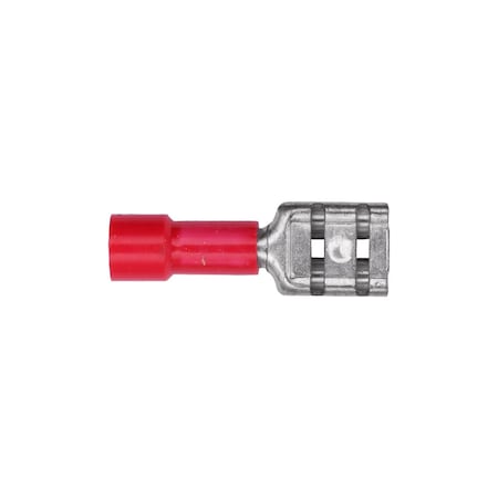 Auveco Solderless Terminal 1/4in Female Quick Connect 22/18 Gauge, 25PK 12155