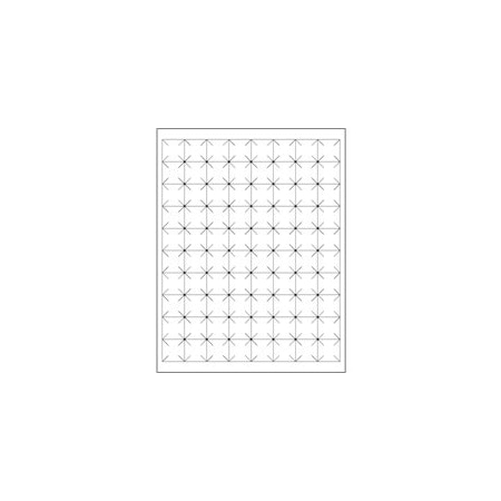 Bubblefast 1 x 1'' White Rectangle Security Slit Laser Labels-80 Labels per Sheet BFLL105