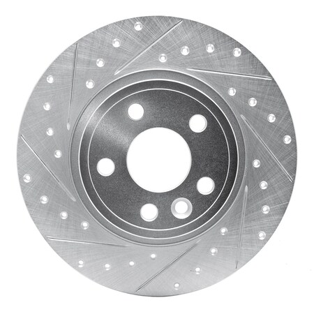 Dynamic Friction Co DFC Brake Rotor - Drilled and Slotted - Silver 631-11027L