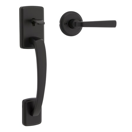 Kwikset Residential Handlesets Passage Reversible Matte Black 815BFHXTDL-514