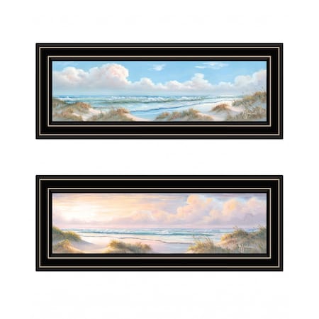 Set Of Two Nautical Boat 2 Black Framed Print Wall Art, 2PK