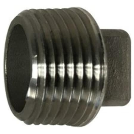 Anderson Metals Anderson Metals Cored Pipe Plug, 1 in, Threaded, Square Head, 304 Stainless Steel 62655B