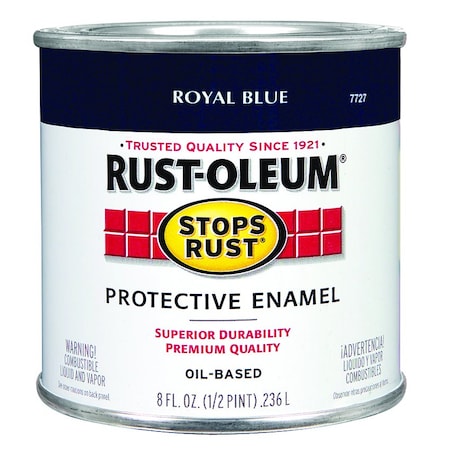 Stops Rust 1/2 Pt Rust-Oleum Royal Blue Protective Enamel 7727730