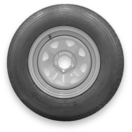 Rubbermaster - Steel Master H78-15 (ST225/75D15) 8 Ply 5 On 4.5 Bolt, Silver Wheel Assemblies 599315SIL