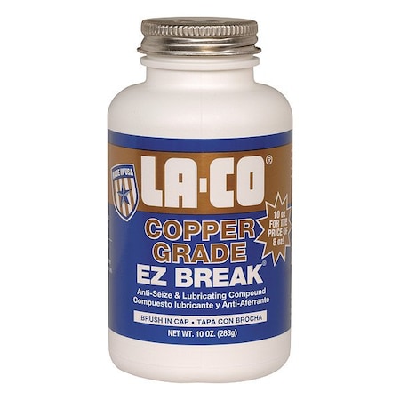 La-Co Anti Seize, 10oz, Brush In Cap, Grey 8910