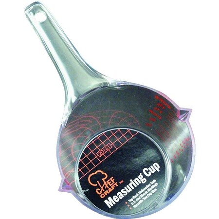Chef Craft Measuring Cup, Metric Graduation, Plastic, Clear 20161
