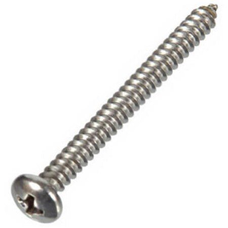 Hillman Sheet Metal Screw, Stainless Steel Pan Head Phillips Drive 649475