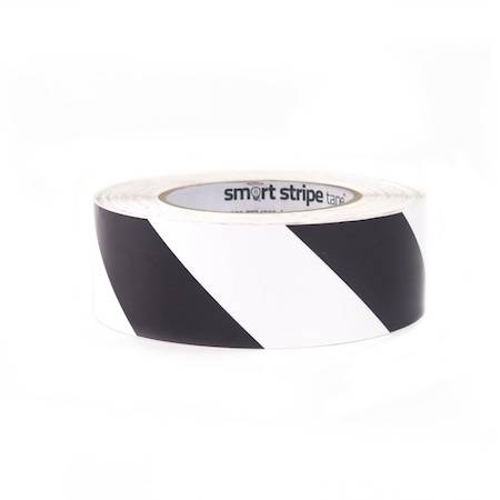 Smart Stripe Smart Stripe Hazard Floor Tape, Vinyl film, 1 in W., 100 ft L., 4 mil Thickness SSH172