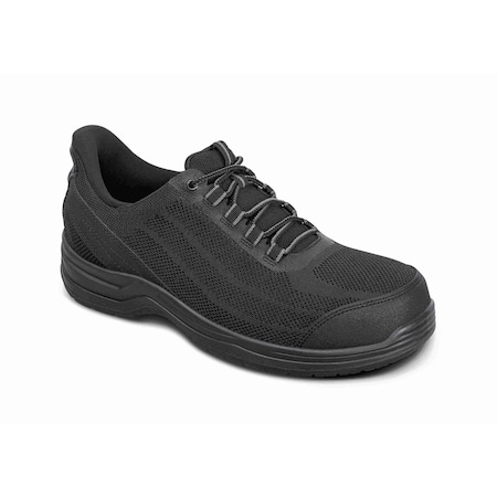 Orthofeet Onyx, Mens Work Shoe, Black, Size 7 40821