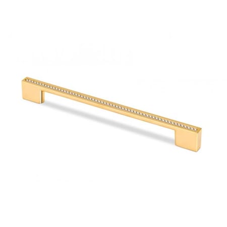Gourmetgalley 6.29 in. Rectangular Pull Gold Swarovski Crystals GO2155604