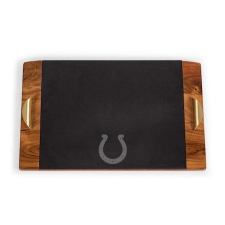 Picnic Time Family Of Brands NFL Indianapolis Colts - Covina Acacia and Slate Serving Tray 957-07-512-143-2