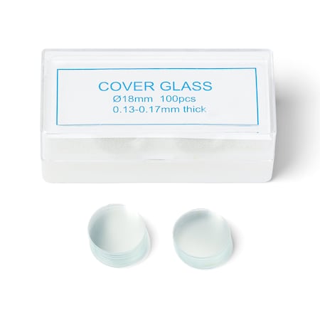 United Scientific Round Coverslips 18 mm, 100PK SQCVRSP18