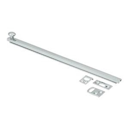 Dendesigns 12 in. Heavy Duty Surface Bolt with Concealed Screw, Bright Chrome - Solid DE563155
