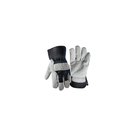 True Grip Work Gloves, Pigskin Leather Palm, Cotton Back, Men's Large 98447-26