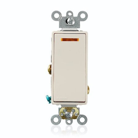 Leviton WallSwitch, 1hp, Rocker, 20A, LightAlmond 5631-2T