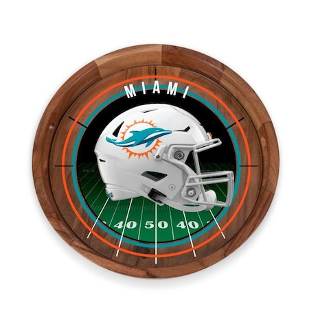Picnic Time Family Of Brands NFL Miami Dolphins - Barista Serving Tray with Glass Insert 907-09-511-174-2