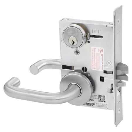 Corbin Russwin Entrance or Office Mortise Lock, LW Lever, A Rose, Satin Stainless Steel ML2051 LWA 630