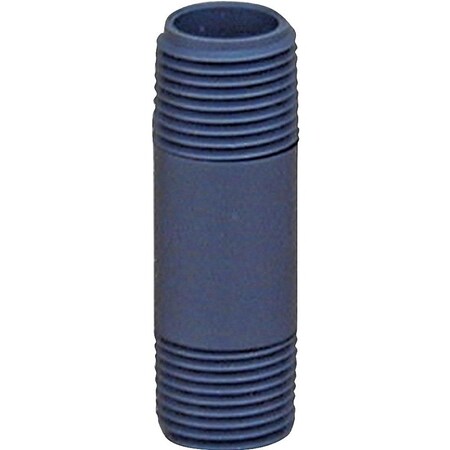 Genova LASCO 205020BC Pipe Nipple, 12 in, NPT, PVC, Gray, SCH 80 Schedule, 2 in L P-12-2