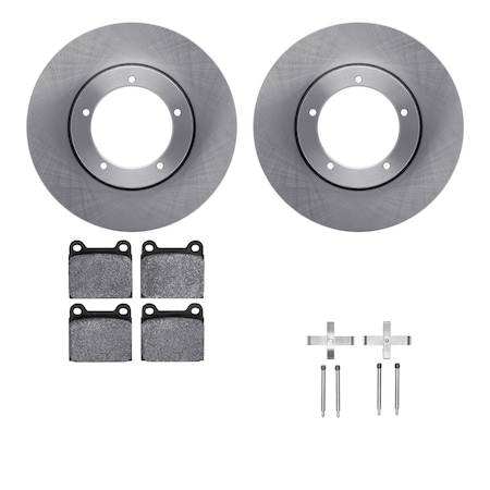 Dynamic Friction Co DFC Rotors with EURO 5000 Ceramic Brake Pads includes Hardware 6612-02009