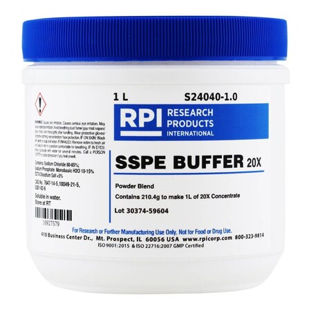 Rpi SSPE Buffer, 20X Powder Blend, 210.4 Grams Makes 1 Liter S24040-1.0