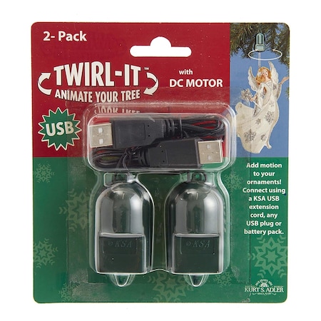 Kurt S. Adler 1.10 in. H X 4.30 in. W X 4.50 in. L Metal/Plastic USB Twirl-it USB0015