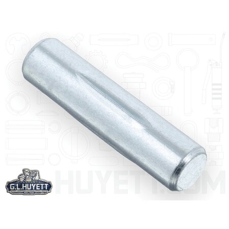Huyett Type E Grooved Pin, Zinc Plated Low Carbon Steel, 0.500 in Dia x 0.498 in Small End Dia x 2.000 in L GP-0500-2000-E