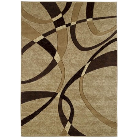 United Weavers 2 ft. 7 in. x 4 ft. 2 in. Contours La Chic Accent RugChocolate 510 21351 35C