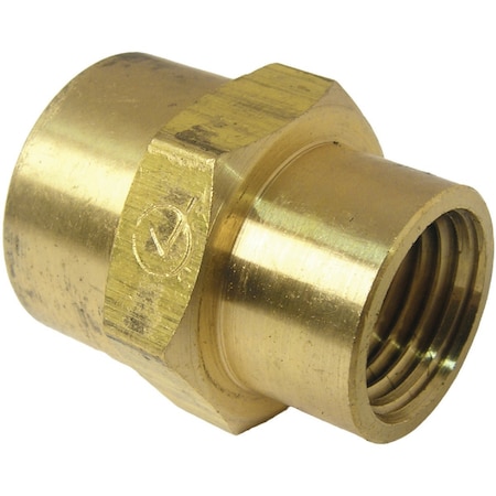 Westlake Pipe & Fittings 3/8'' FPTx1/4'' FPT Yellow Brass Reducing Coupling 17-9275