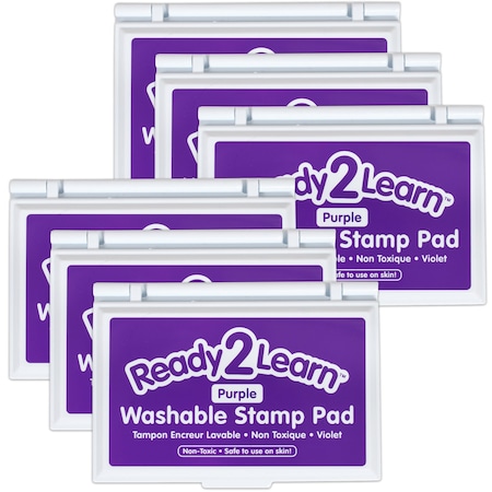 Ready 2 Learn Washable Stamp Pad, Purple, 6PK CE10046