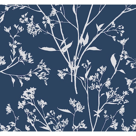 A-Street Prints Southport Navy Delicate Branches Wallpaper 2927-80712