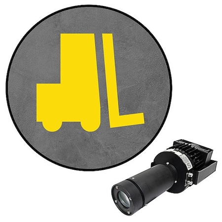 Visual Workplace LED Safety Symbol, 100 W, Yellow 66-3135-181050-PS137