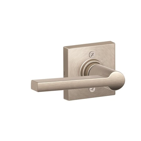 Dexter By Schlage Solstice Lever With Collins Rose Single Dummy Satin Nickel J170SOL619COL