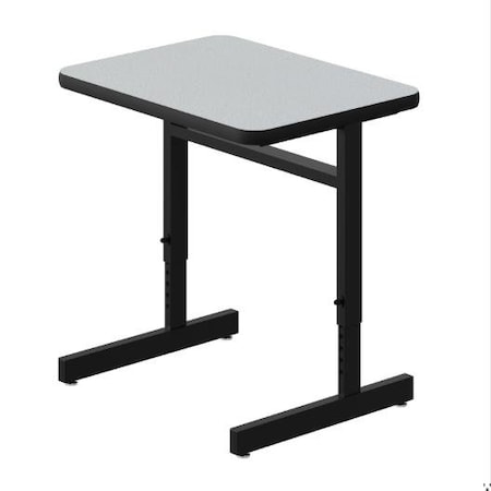 Correll HPL Student Desk, 20 in D X 27 in W X Particleboard, Gray Granite W/ Black Band CSA2027-15