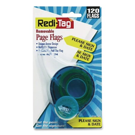 Redi-Tag Flag, SignHere, Dispenser, Yellow, PK120 81014