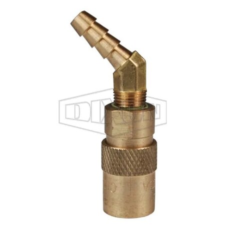 Dixon DQC CM Quick-Release Unvalved Coupler, 1/2 in Nominal, Coupler x Barb End Style, Brass, Domestic 3CM4S4-B-E