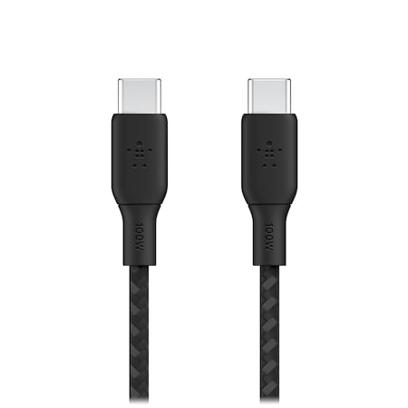 Belkin Braided 100w Usb C 2.0 To Usb C 2.0 Cable 2m, Black CAB014bt2MBK