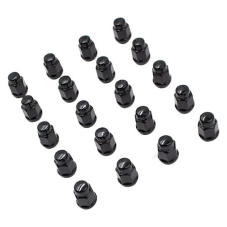Revolution 56K548BLK Cone Seat Acorn Bulge Lug Wheel Installation Kit Without Valve Stems, Black REV_56K548BLK