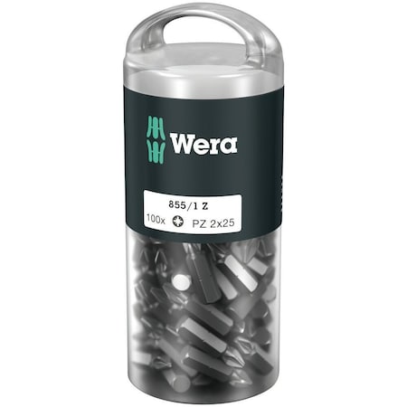 Wera 855/1 Z DIY 100 bits, PZ 2 x 25 mm, 100 pieces 5072444001