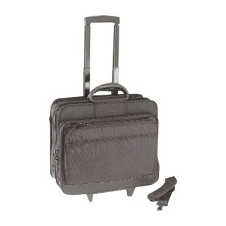 World Richman Rolling 17 Inch Laptop Briefcase - Black 8026-03